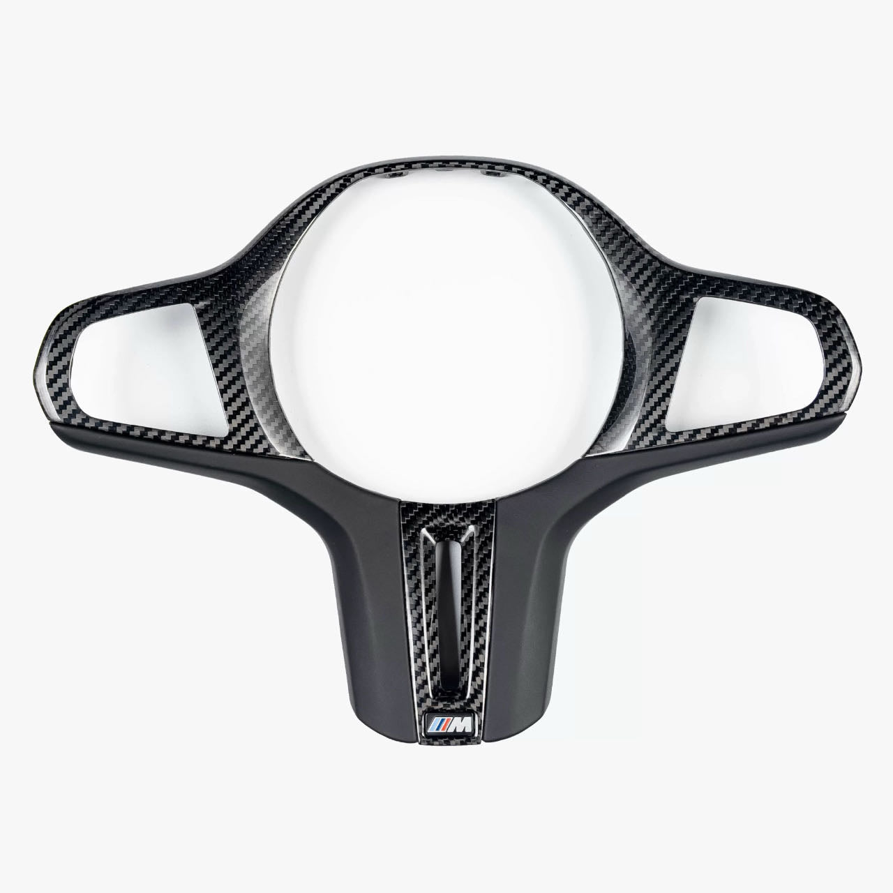 BMW Steering Wheel Replacement Trim with Paddle Shifters and M1/M2 Buttons - Dry Carbon Fiber with Nappa Leather Finish(Standard)5/7/8/X3/X4/X5/X6/X7