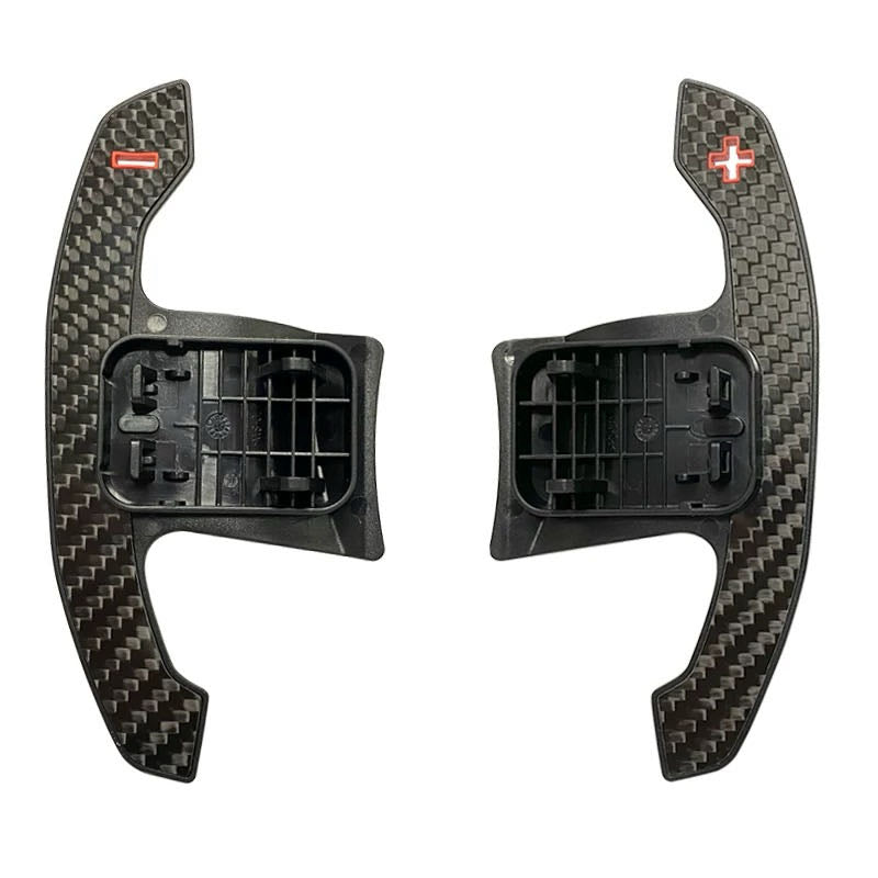 BMW Steering Wheel Replacement Trim with Paddle Shifters and M1/M2 Buttons - Dry Carbon Fiber with Nappa Leather Finish(Standard)5/7/8/X3/X4/X5/X6/X7