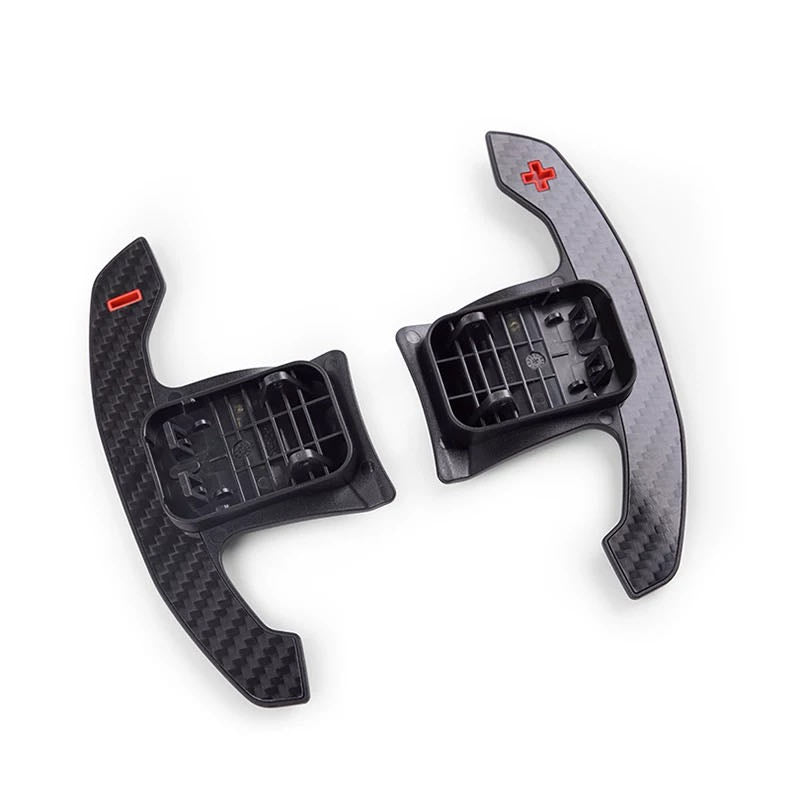 BMW Steering Wheel Replacement Trim with Paddle Shifters and M1/M2 Buttons - Dry Carbon Fiber with Nappa Leather Finish(Standard)5/7/8/X3/X4/X5/X6/X7