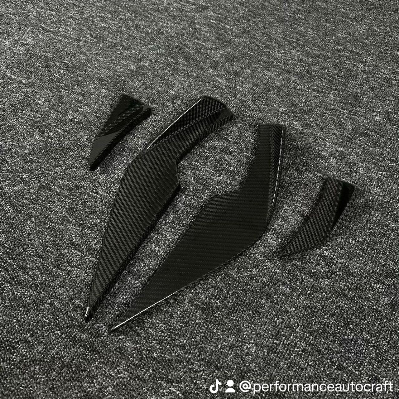 BMW M3 M4 G80 G81 G82 G83 Dry Carbon Fiber Front Bumper Canards