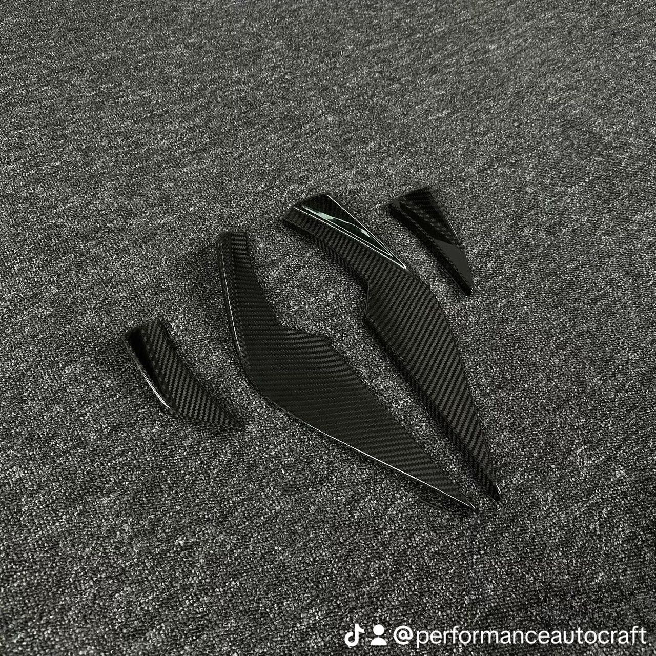 BMW M3 M4 G80 G81 G82 G83 Dry Carbon Fiber Front Bumper Canards