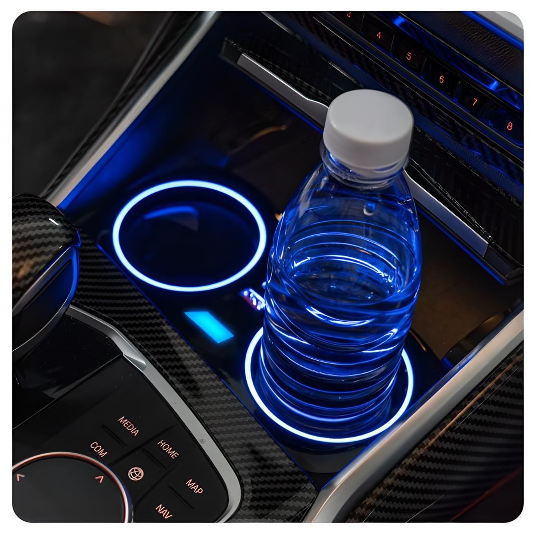 BMW Cup Holder LED Lights with USB Charger