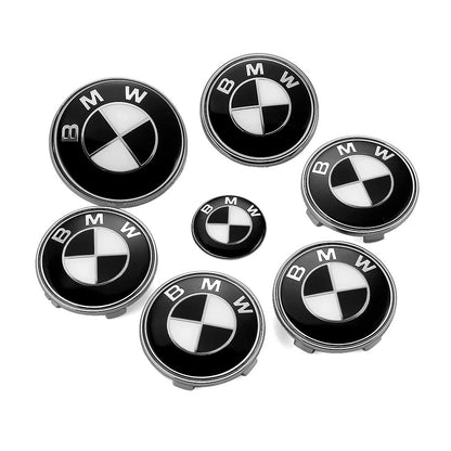 BMW Emblem and Wheel Center Cap 7-Piece Set