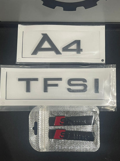 Audi A4 S4 RS4 Black Emblem Badge