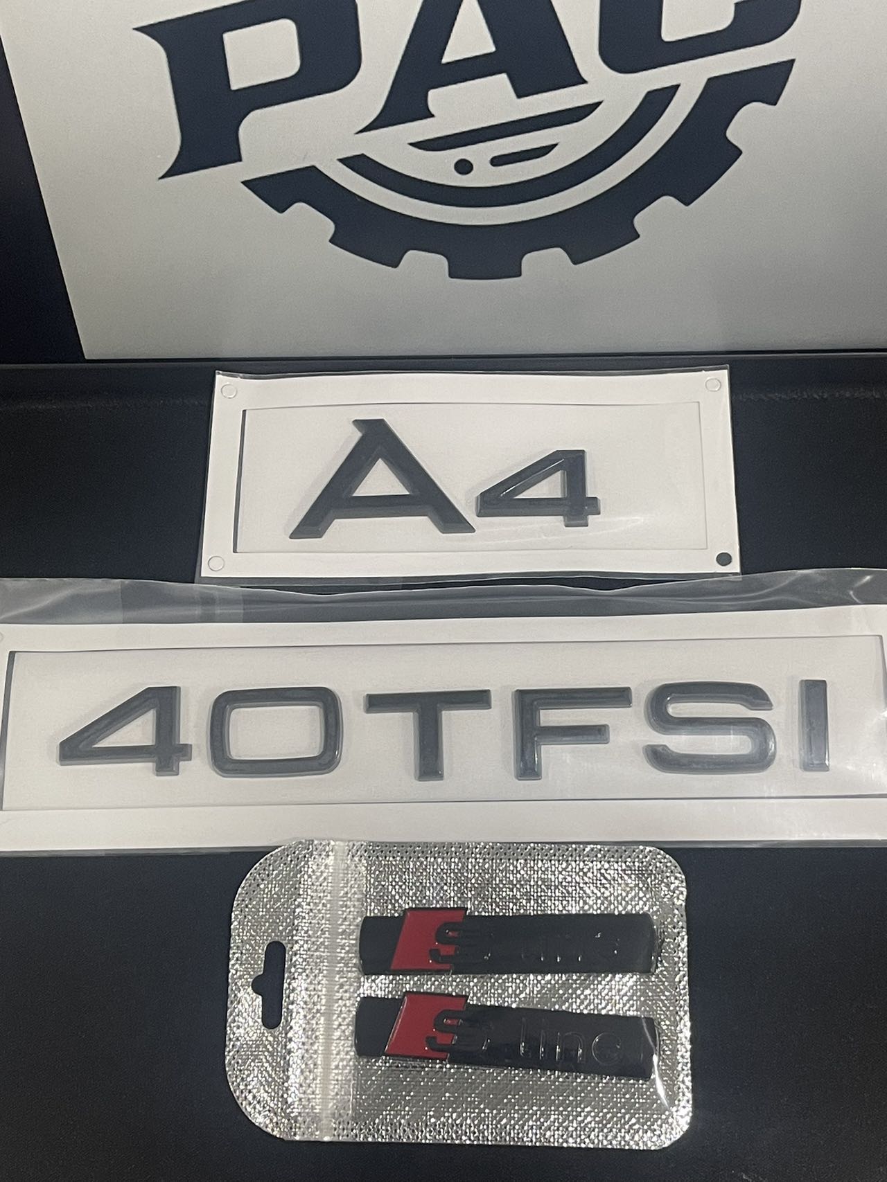 Audi A4 S4 RS4 Black Emblem Badge