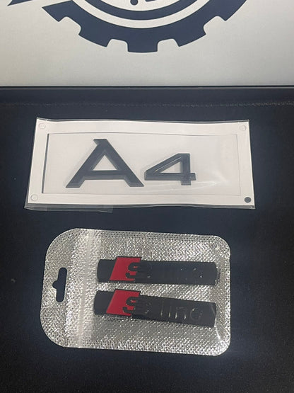 Audi A4 S4 RS4 Black Emblem Badge