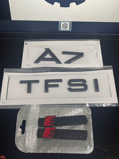 Audi A7 S7 RS7 Black Emblem Badge