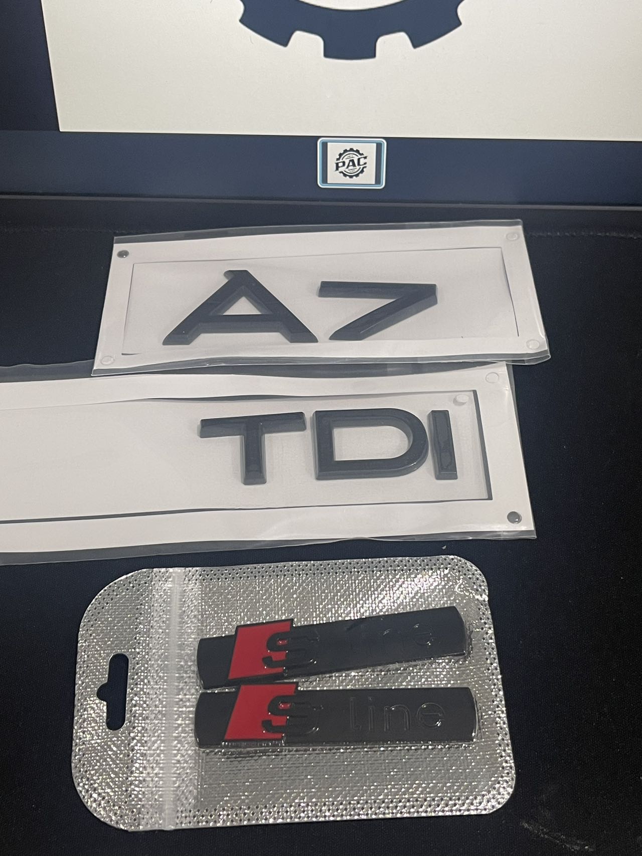 Audi A7 S7 RS7 Black Emblem Badge