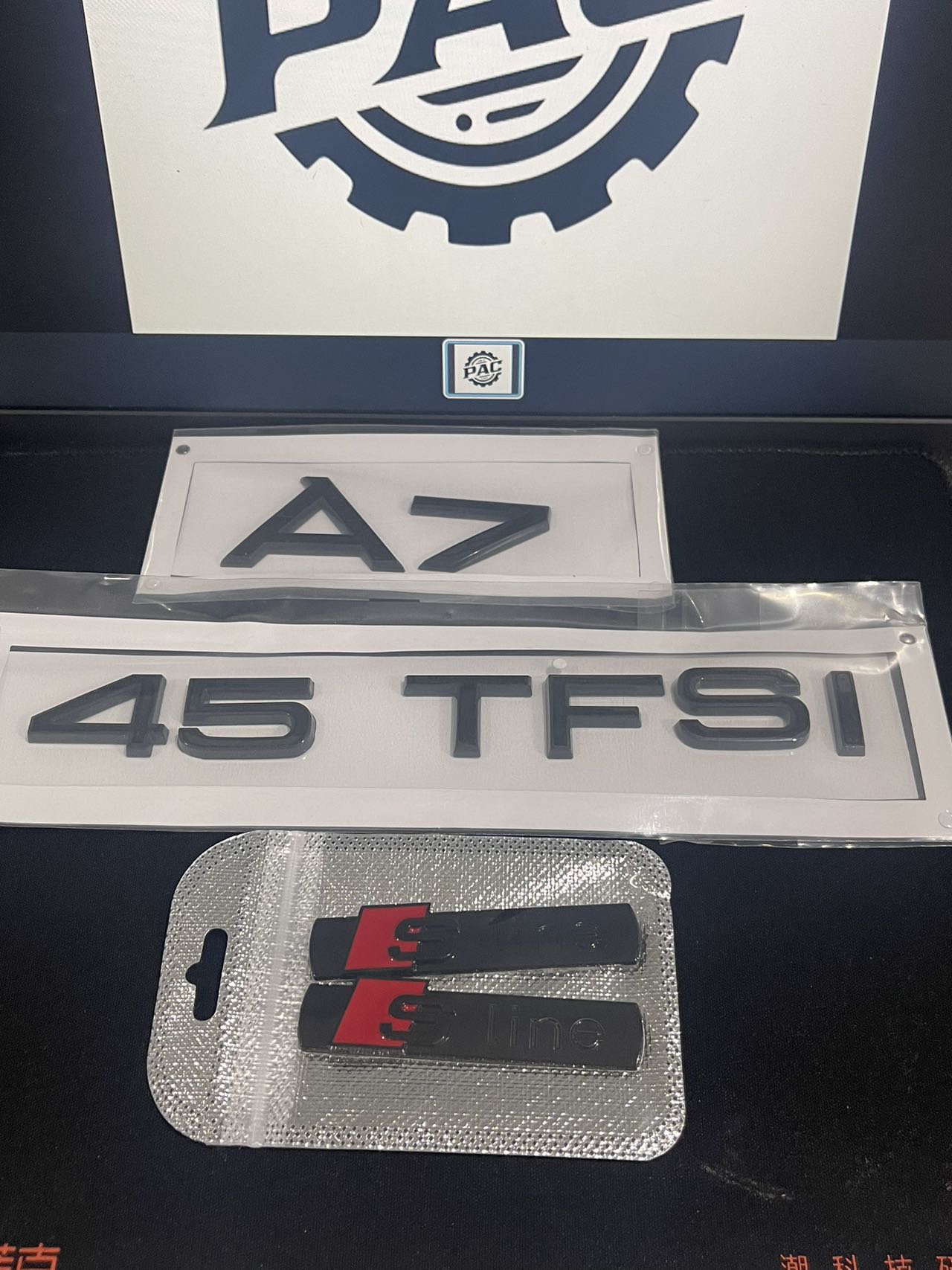 Audi A7 S7 RS7 Black Emblem Badge