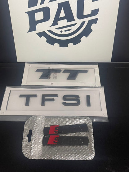 Audi TT TTs TTRs Black Emblem Badge