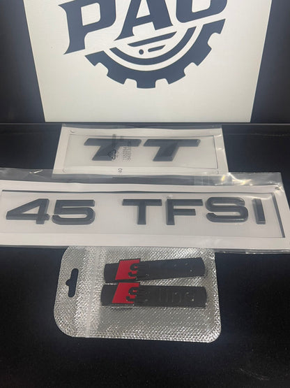 Audi TT TTs TTRs Black Emblem Badge