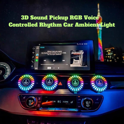 3D Sound Pickup RGB Voice-Controlled Rhythm Car Ambient Light