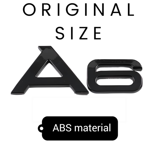 Audi A6 S6 RS6 Black Emblem Badge