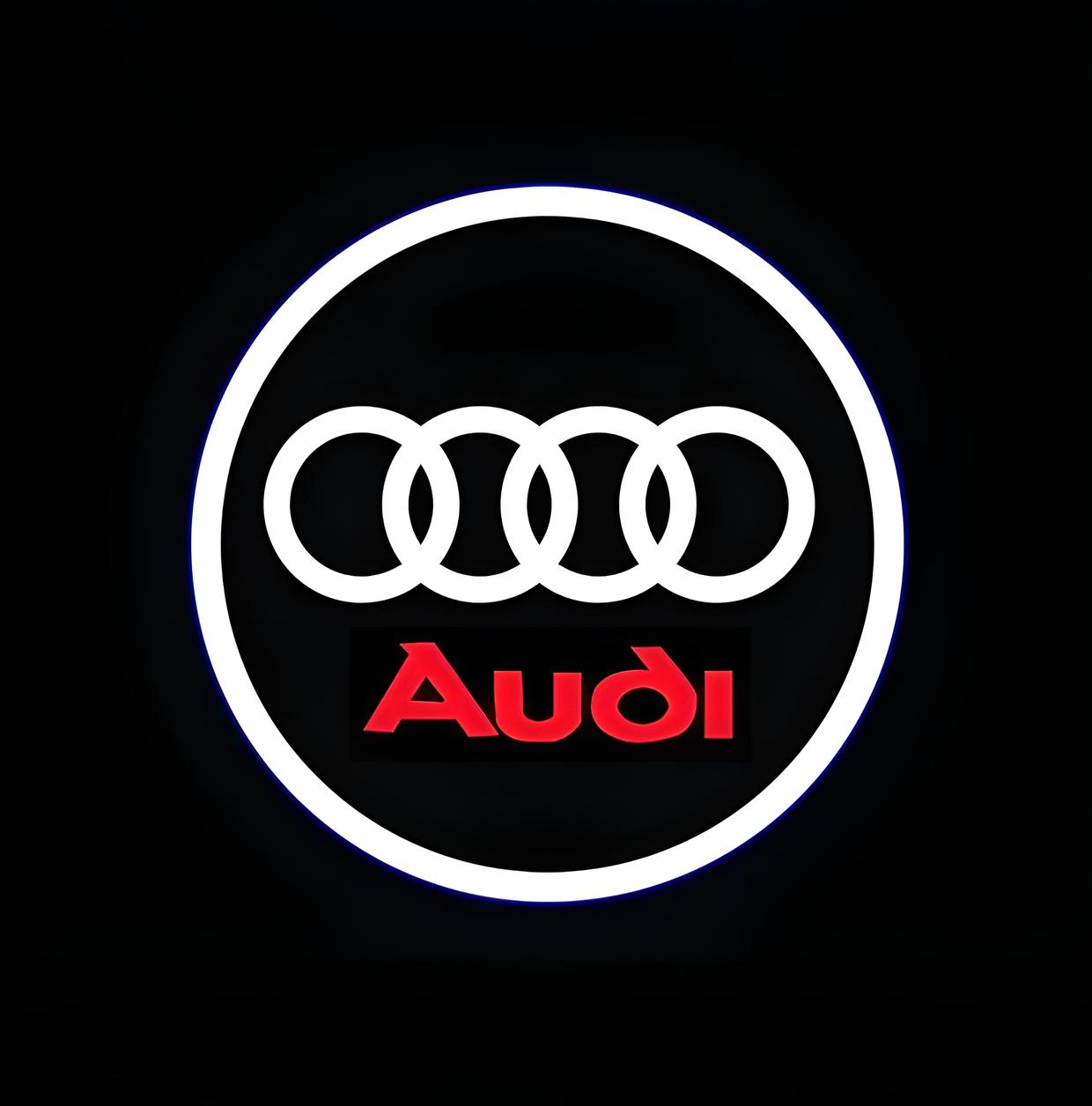 2Pcs Audi Car Door Projector Light LED Logo Projector - Audi Puddle Shadow Lamp