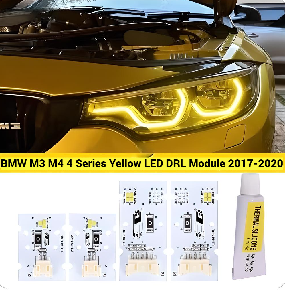 BMW M3 M4 4 Series F80 F81 F82 F83 F32 F36 F33 Yellow LED DRL Module 2017-2020