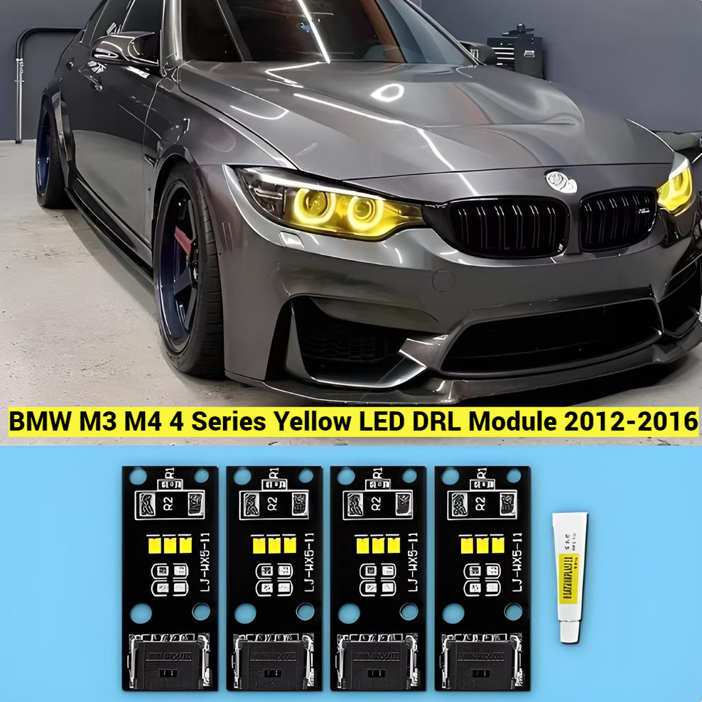 BMW M3 M4 4 Series F80 F81 F82 F83 F32 F36 F33 Yellow LED DRL Module 2012-2016