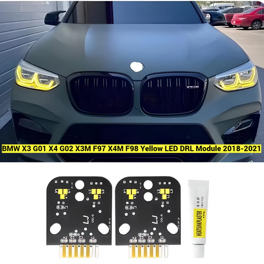 BMW X3 G01 X4 G02 X3M F97 X4M F98 Yellow LED DRL Module 2018-2021