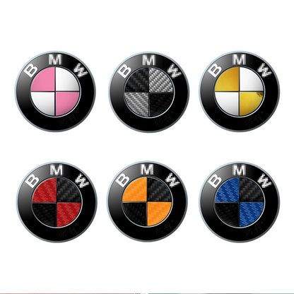 BMW Carbon Fiber Look Badge Roundel Overlay