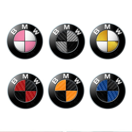 BMW Carbon Fiber Look Badge Roundel Overlay