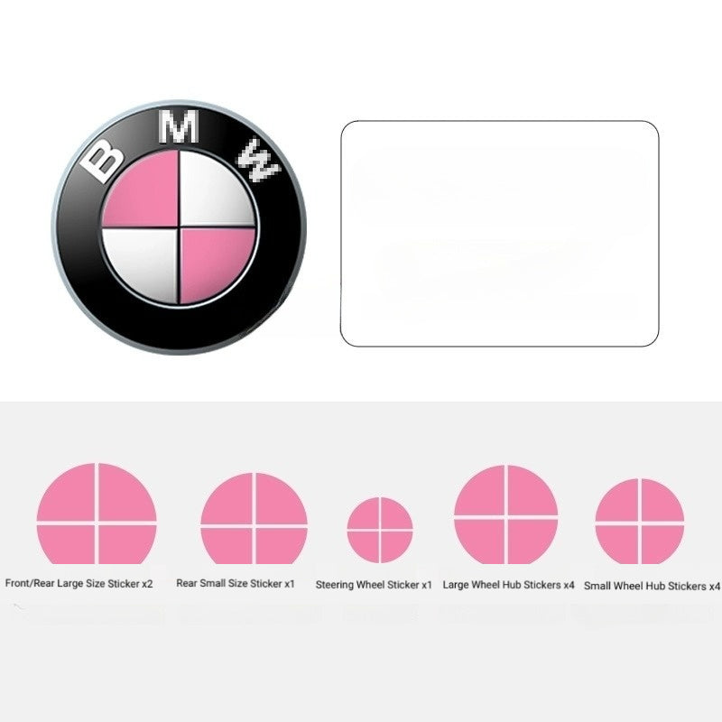 BMW Carbon Fiber Look Badge Roundel Overlay