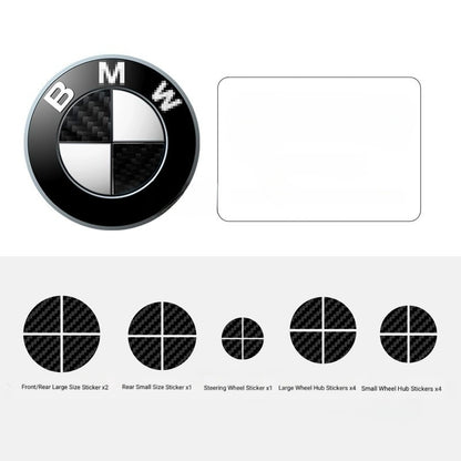 BMW Carbon Fiber Look Badge Roundel Overlay