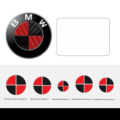 BMW Carbon Fiber Look Badge Roundel Overlay