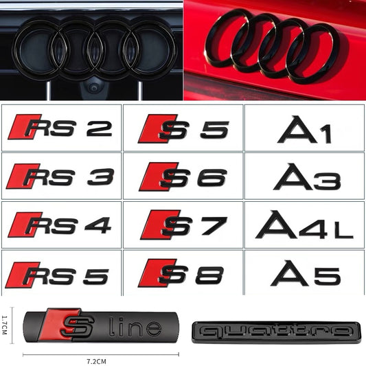 Black Emblem Badges For Audi