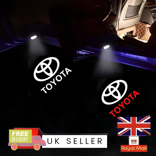 2Pcs Toyota Car Door Projector Light LED Logo Projector - Toyota Puddle Shadow Lamp